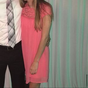 Coral short dress